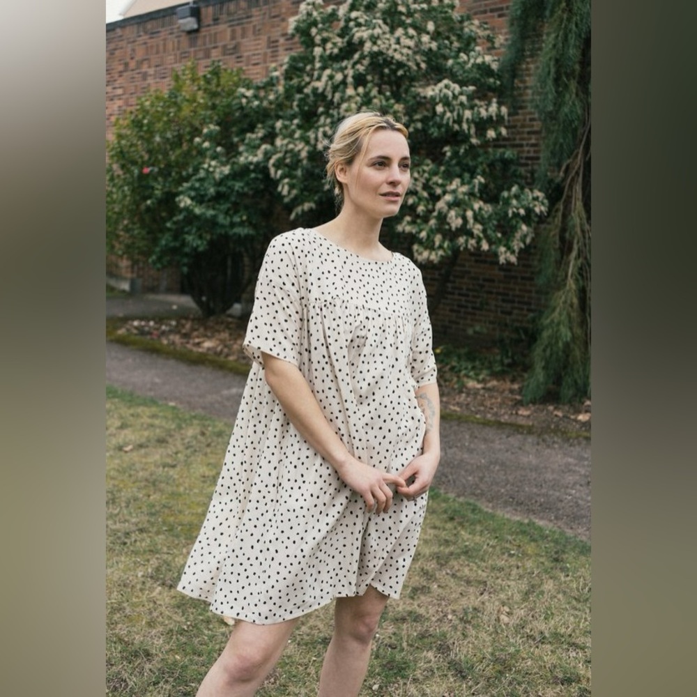 ALTAR Mini Marin Polka Dot Dress
